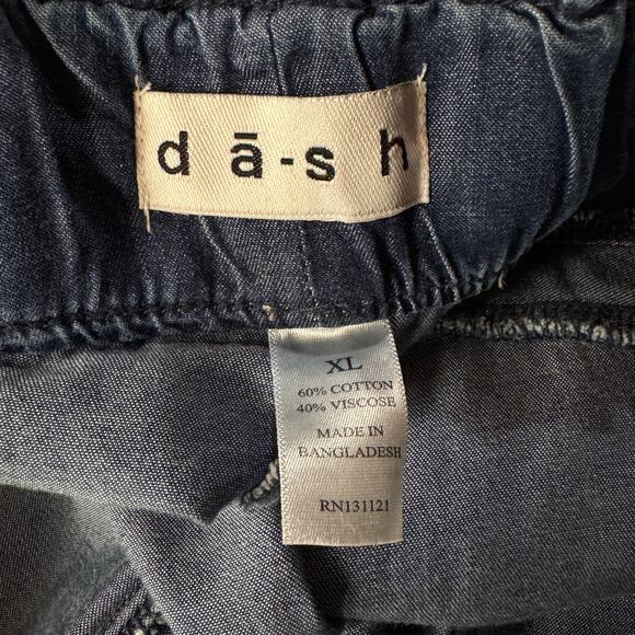 DASH X-Large Paperbag Chambray Jean Shorts Lightweight Hi-Rise Pull-On Pockets - Picture 4 of 6
